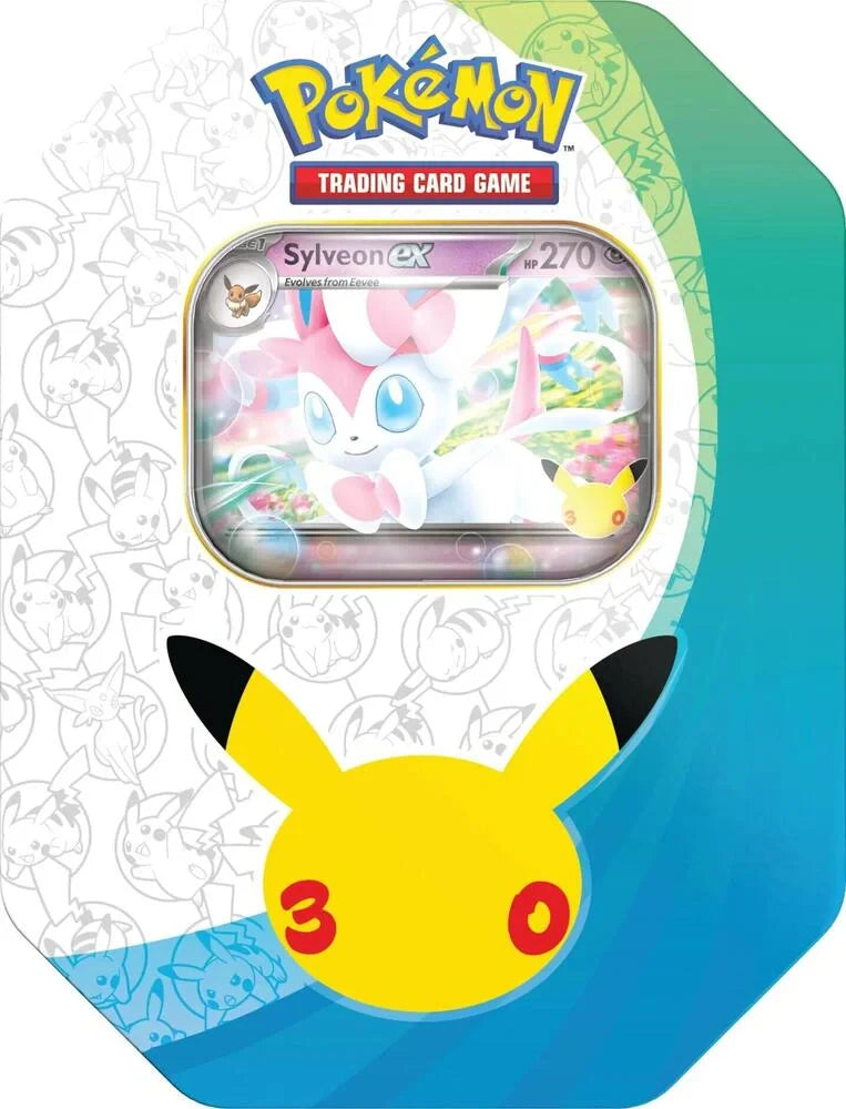 Pokemon - Mega Evolution - 30th Celebration - Sylveon ex Tin - MAXIMUM 2 PER HOUSEHOLD