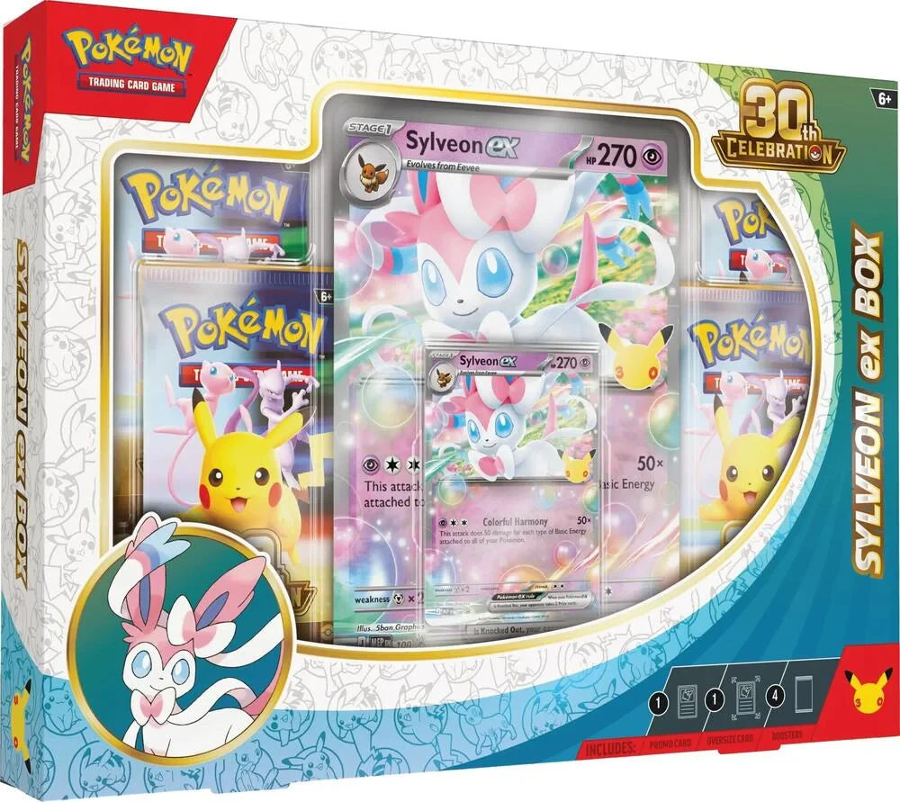 Pokemon - Mega Evolution - 30th Celebration - Sylveon ex Collection Box - MAXIMUM 2 PER HOUSEHOLD