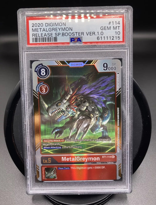 Metalgreymon BT1-114 SEC PSA 10 Gem Mint Digimon Card