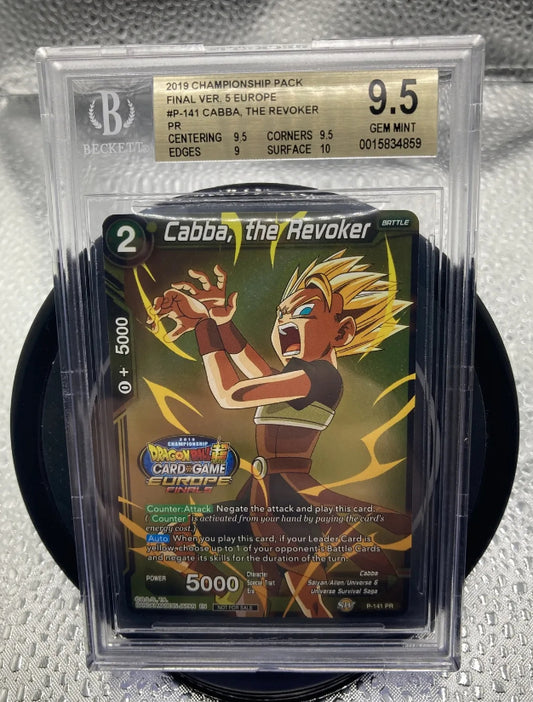 Cabba, the Revoker P-141 PR Europe Finals Beckett 9.5 Gem Mint DBS TCG