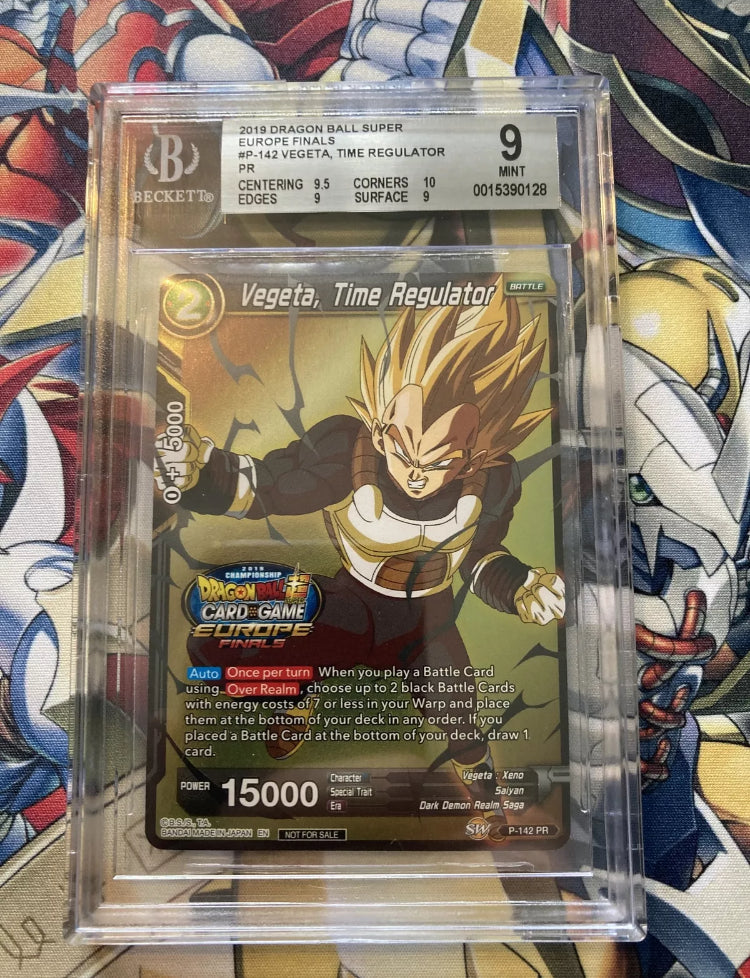 Vegeta, Time Regulator P-142 Europe Finals BGS 9 Mint Dragon Ball Super