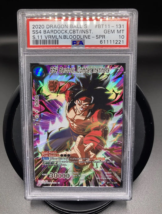 SS4 Bardock, Combat Instincts BT11-131 SPR 1st Edition PSA 10 Gem Mint DBS Card