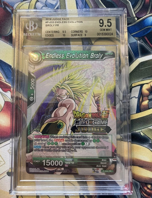 Endless Evolution Broly P-033 BGS 9.5 Gem Mint Dragon Ball Super