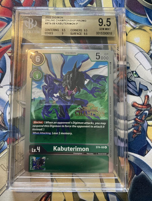 Kabuterimon ST4-08 Online Regional Champion Promo BGS 9.5 Gem Mint Digimon