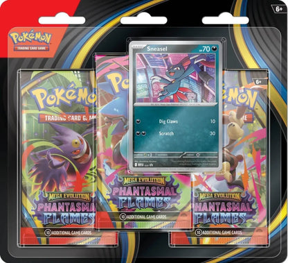 Pokemon - Mega Evolution - Phantasmal Flames - Sneasel / Weavile - 3-Pack Blister