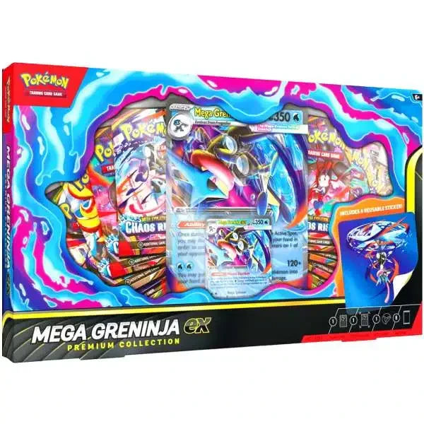 Pokemon - Mega Evolution - Chaos Rising - Mega Greninja ex - Premium Collection Box