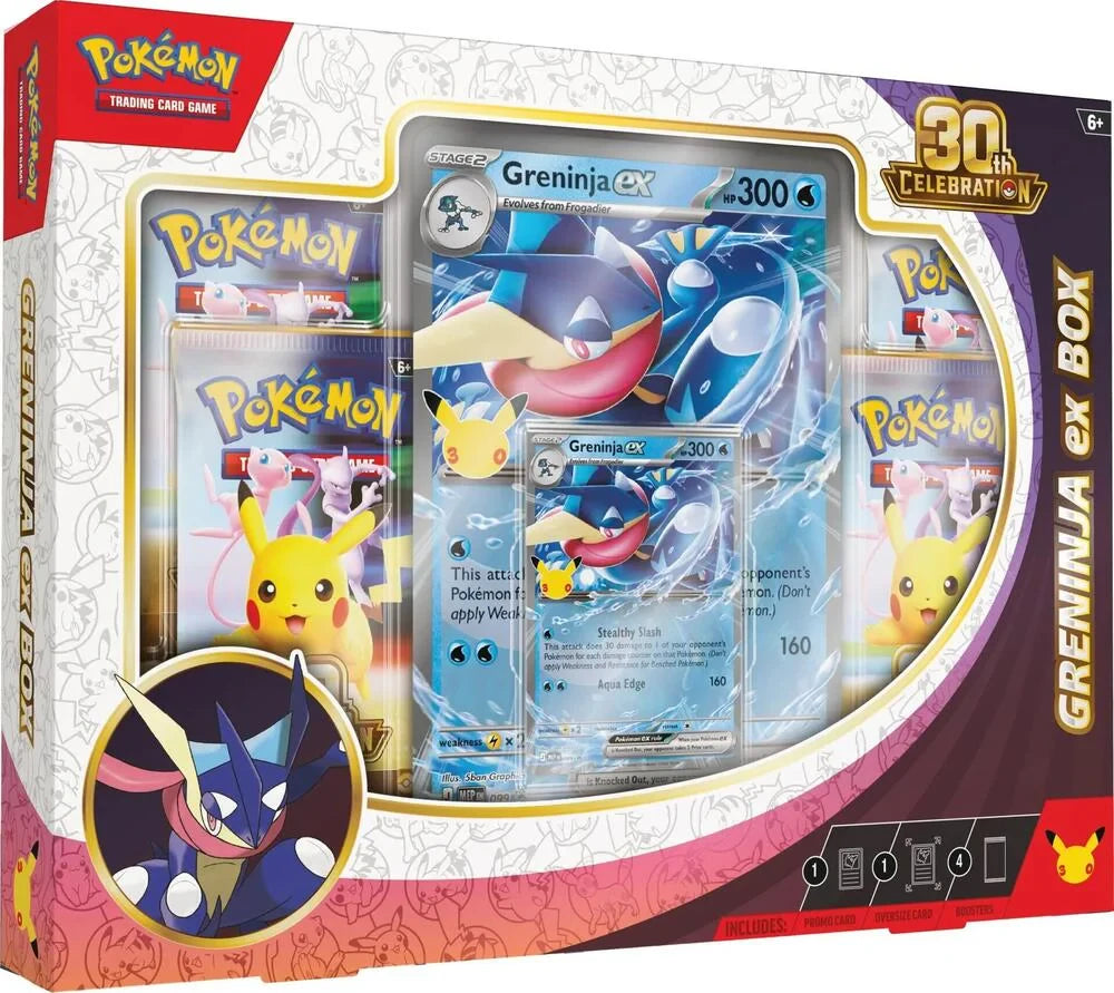 Pokemon - Mega Evolution - 30th Celebration - Greninja ex Collection Box - MAXIMUM 2 PER HOUSEHOLD