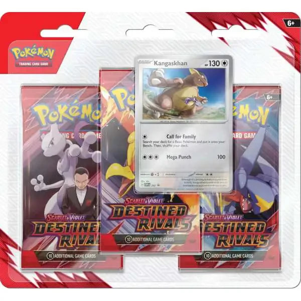 Pokemon - Scarlet & Violet - Destined Rivals - Kangaskhan - 3-Pack Blister